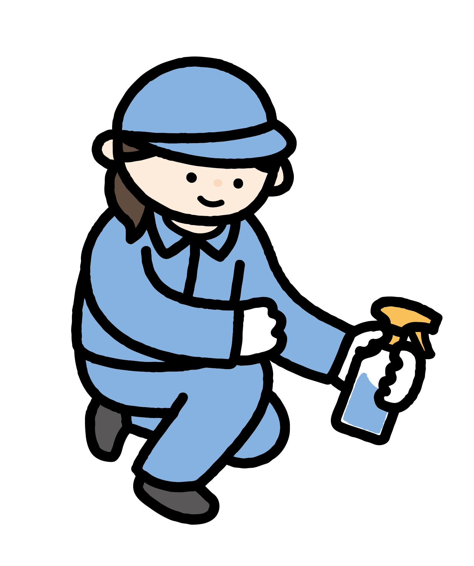 清掃スタッフのワゴン管理イメージ