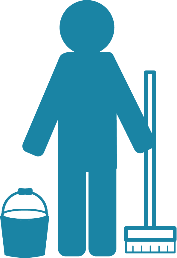 清掃カートとカンバン方式のイメージ